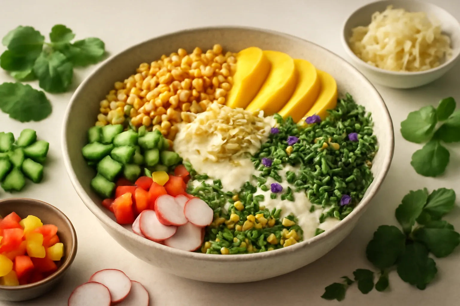 Lentil Mango Ginger Tahini Pokebowl
