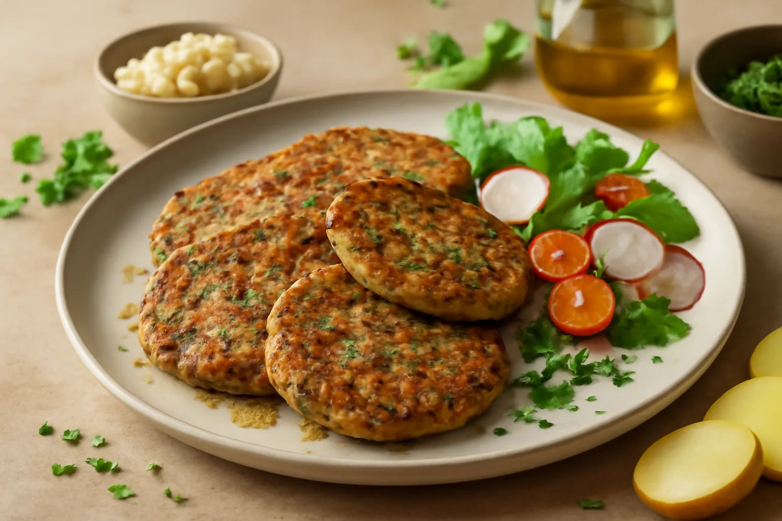 Lentil potato pancakes