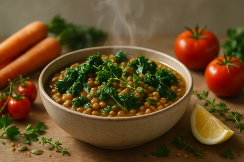 Lentil stew with kale