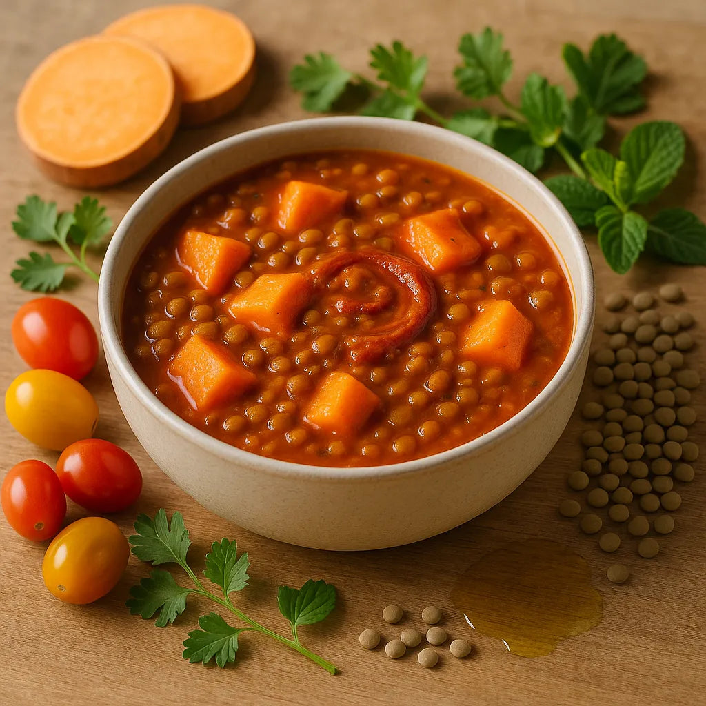 Lentil Sweet Potato Harissa Stew