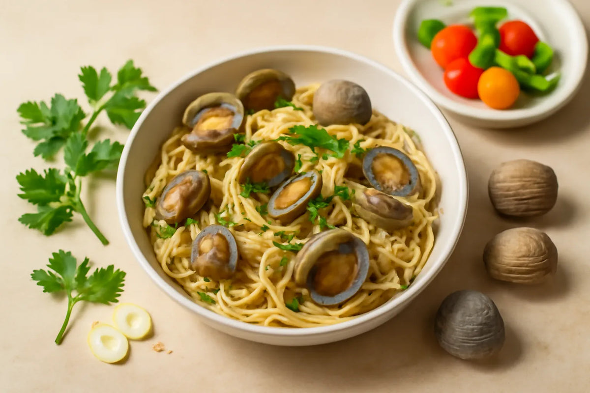 Linguine with clams and parsley