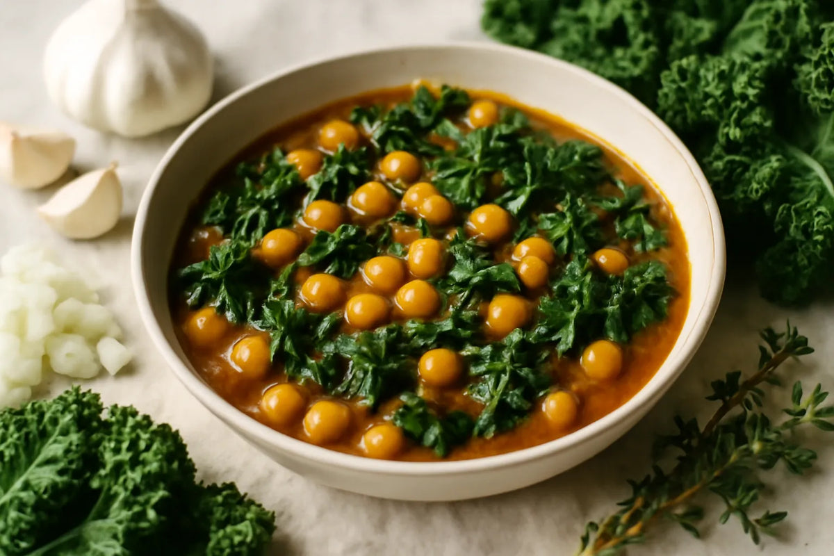 Longevity Chickpea Greens Stew