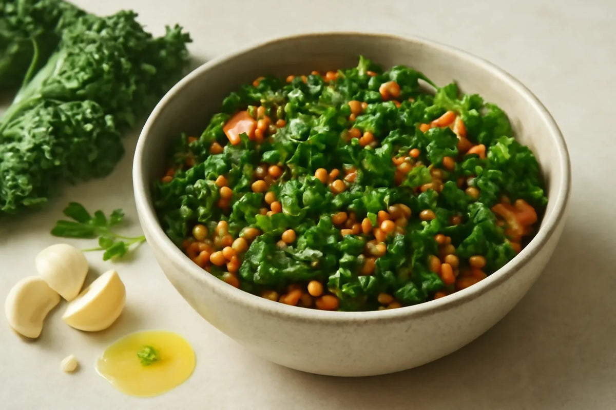 Longevity Kale Lentil Bowl