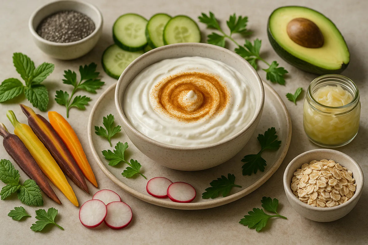 Low-fat quark with cinnamon