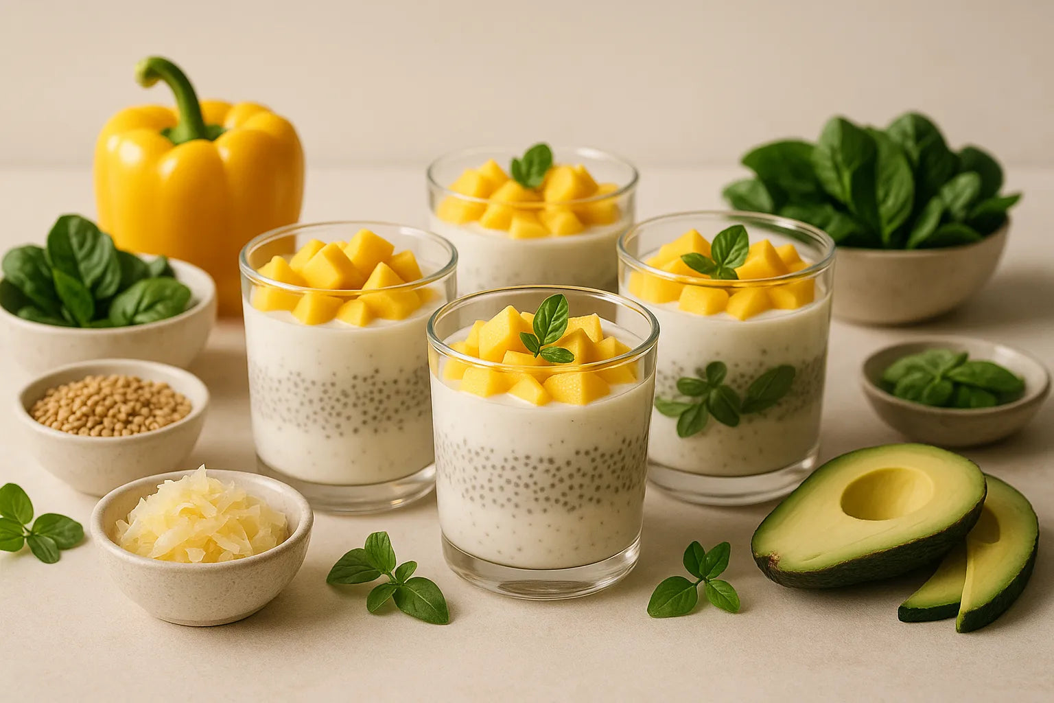 Mango Chia Yogurt Cups