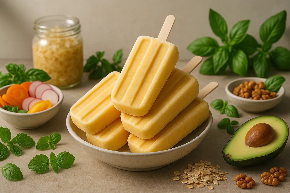 Mango yogurt popsicles