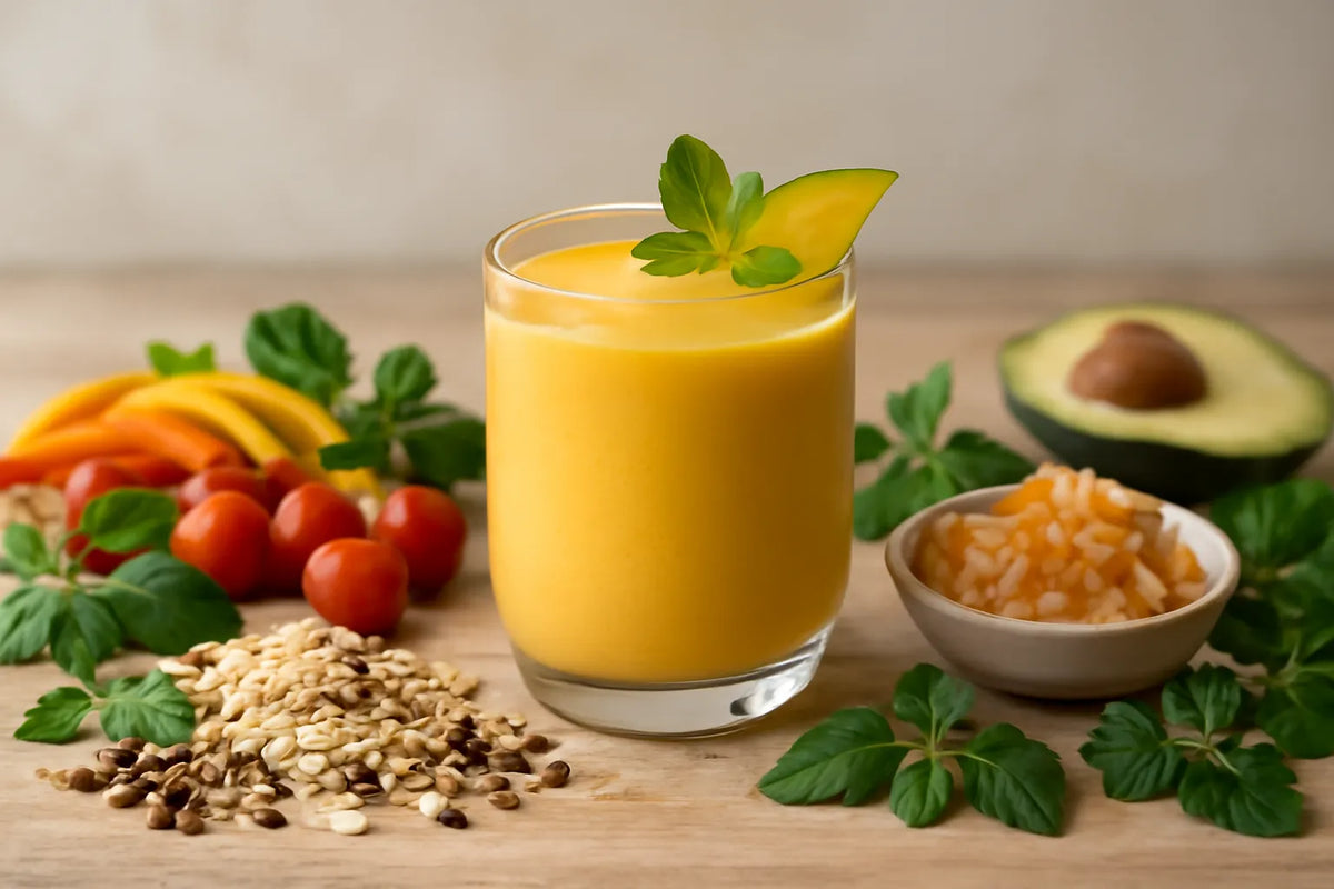 Mango yogurt smoothie