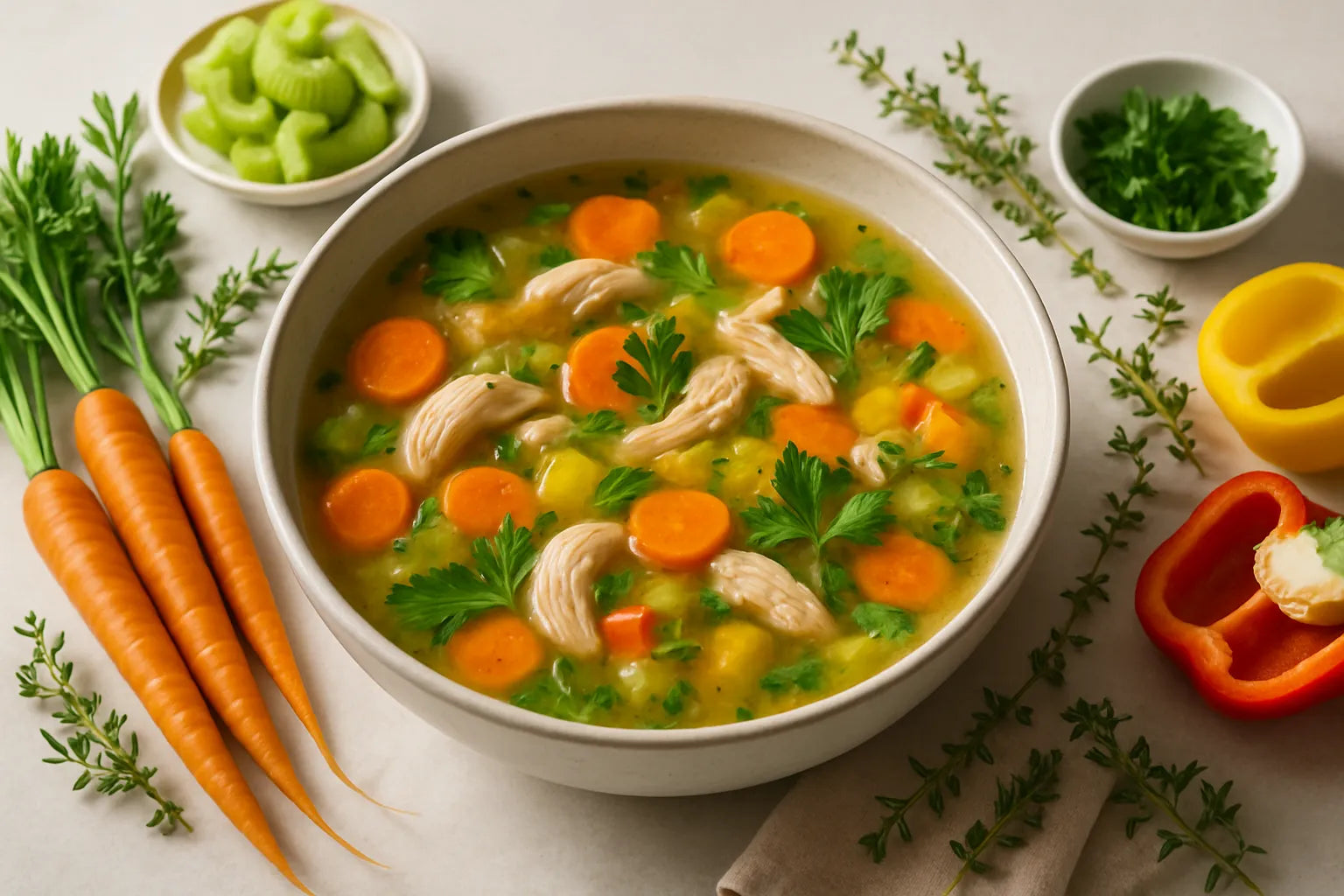 Meal prep chicken soup