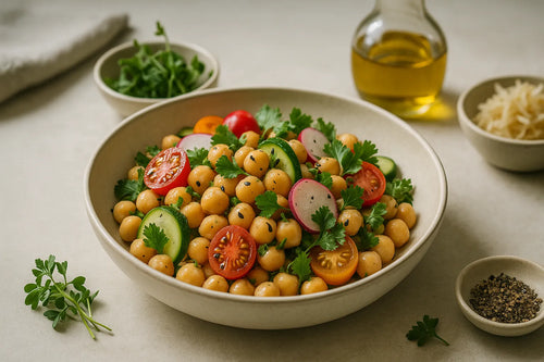 Meal prep chickpea salad