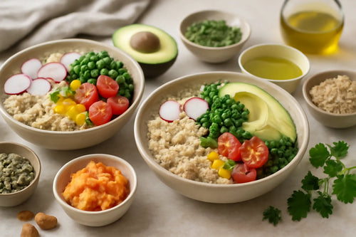 Meal prep quinoa breakfast bowls