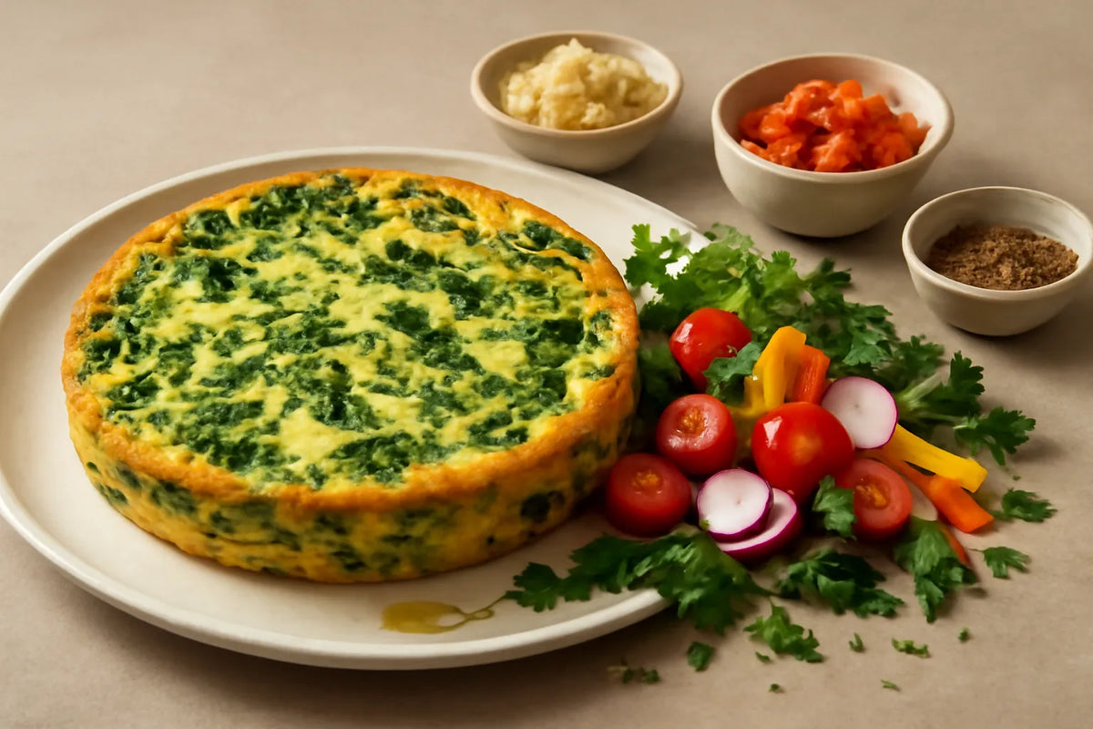Meal prep spinach frittata