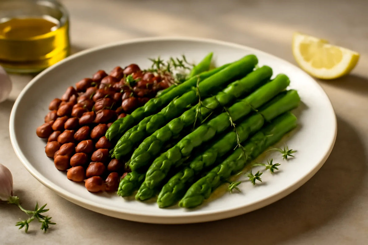 Mediterranean Adzuki Bean Asparagus Plate with Thyme