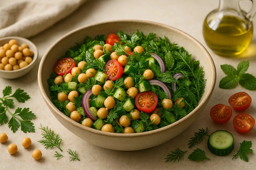 Mediterranean Chickpea & Herb Salad