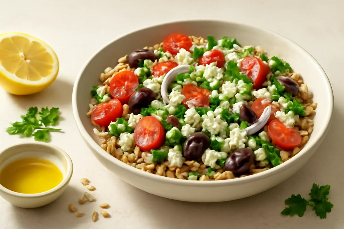 Bowl mediterranea di farro