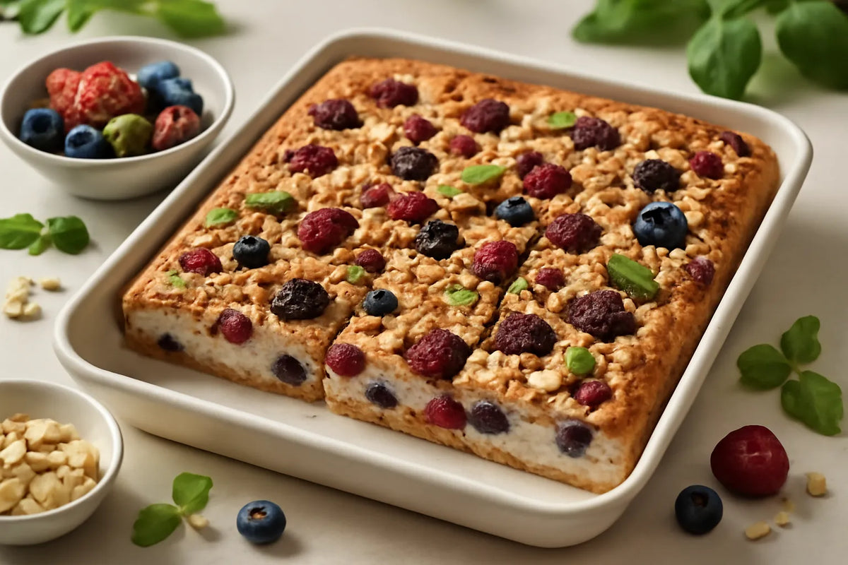 Menopause Support Berry Yogurt Tray Bake