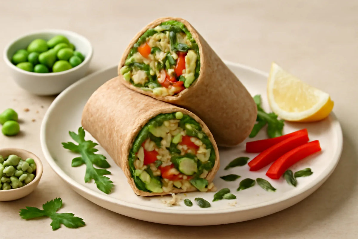 Wrap di edamame e quinoa per il supporto durante la menopausa