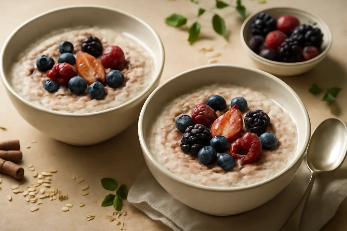 Zuppa di avena, lino e frutti di bosco per il supporto in menopausa