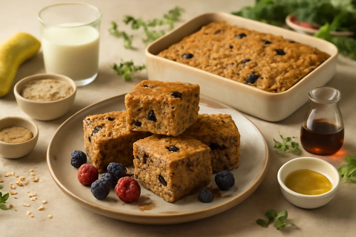 Menopause Support Oat Flax Berry Tray Bake