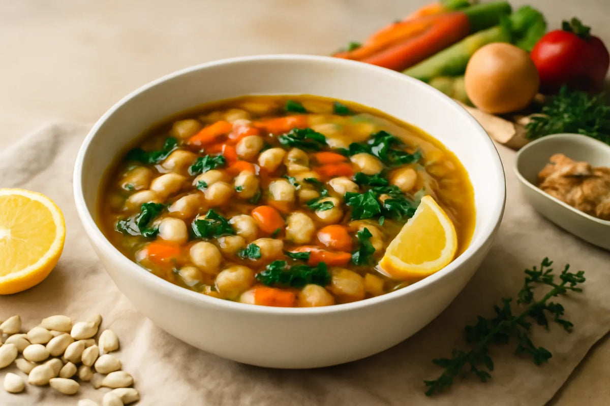Zuppa di sardine e fagioli bianchi di supporto durante la menopausa