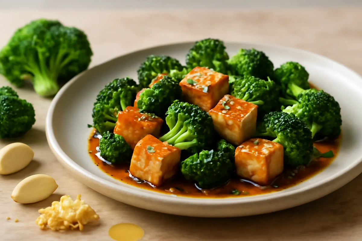 Menopause Support Tofu Broccoli Dinner Plate