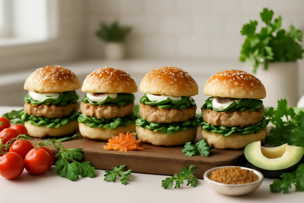 Mini turkey burger sliders