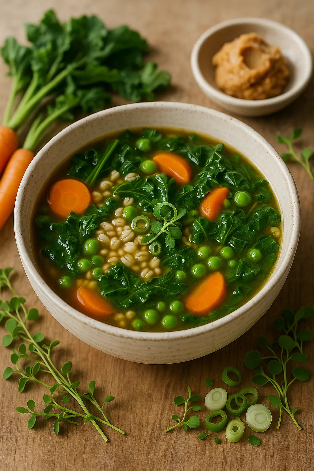 Miso Barley Vegetable Soup