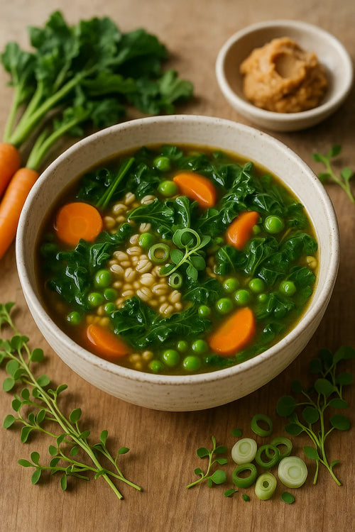 Miso Barley Vegetable Soup