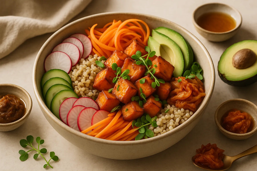 Cuenco de batata asada con miso