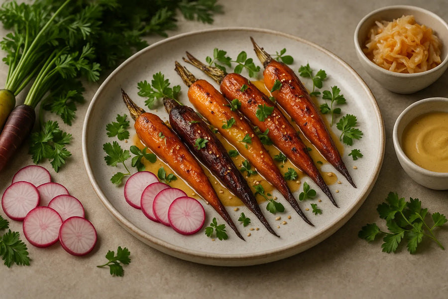 Miso Tahini Roasted Carrots