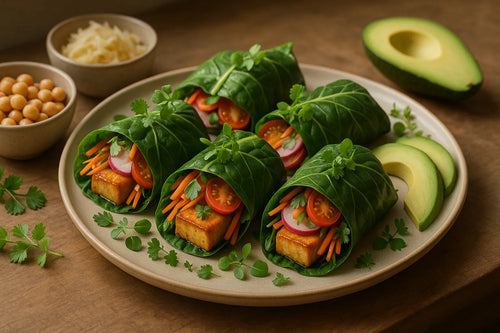 Miso Tofu Collard Wraps