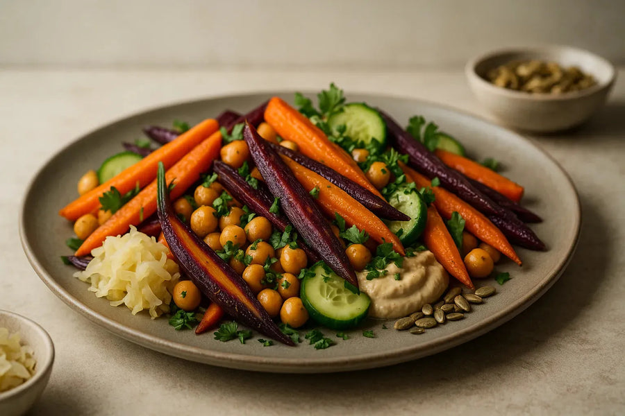Ensalada marroquí de zanahoria y garbanzos