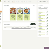Noory Meal Plan and Recipe platform showing daily breakfast, lunch, and dinner meal cards with nutrition summary and calorie intake