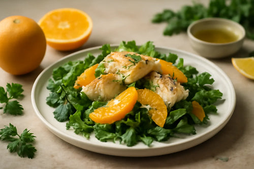 Sinaasappel- en kabeljauwsalade