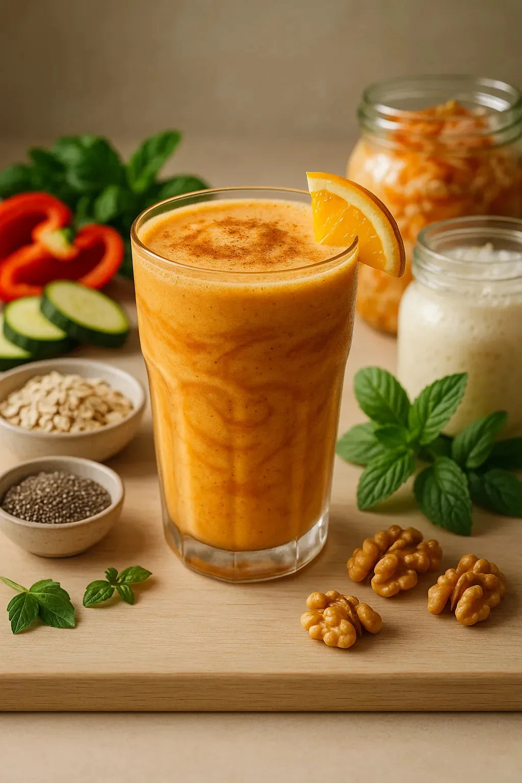 Orangen-Zimt-Kefir-Smoothie