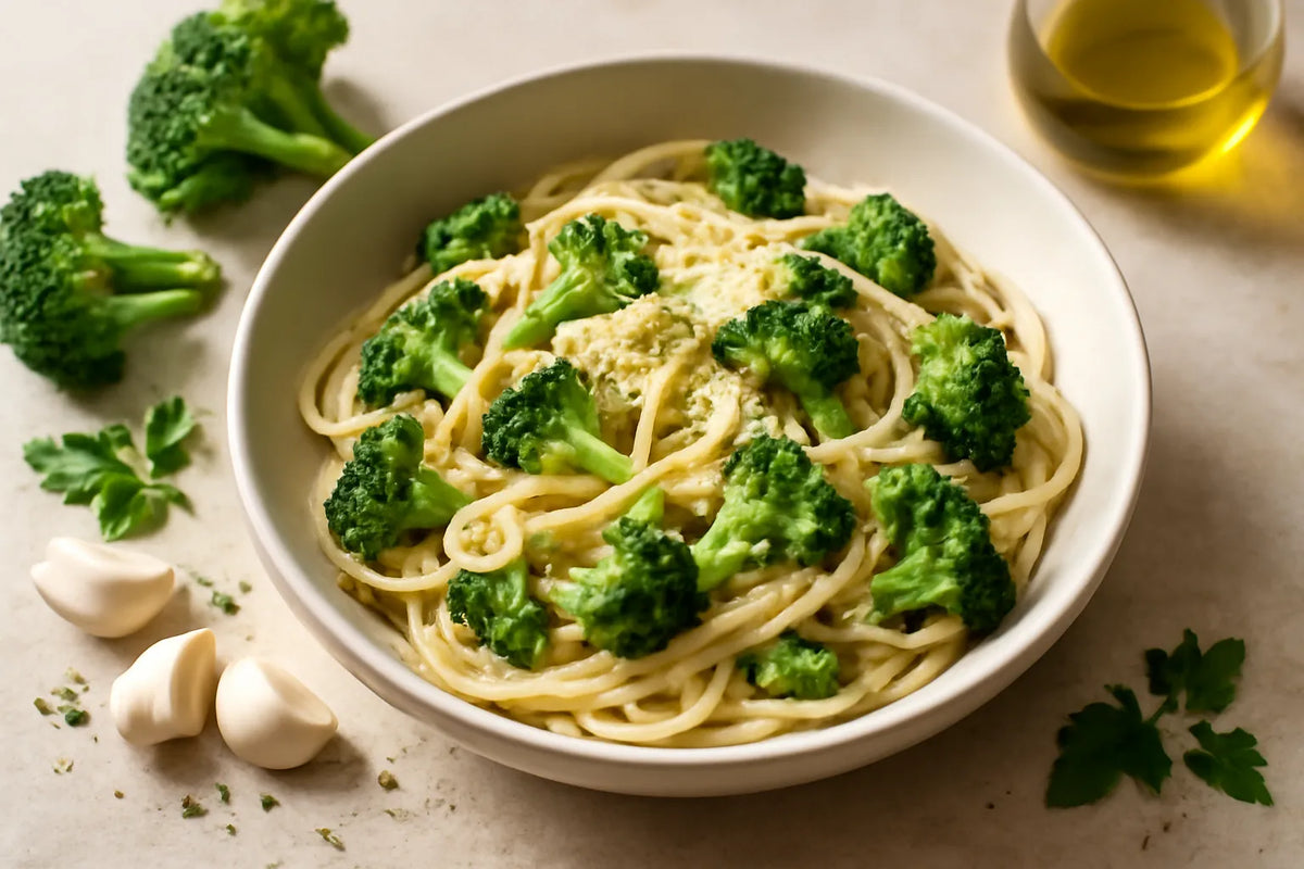 Nudeln mit Brokkoli und Knoblauch