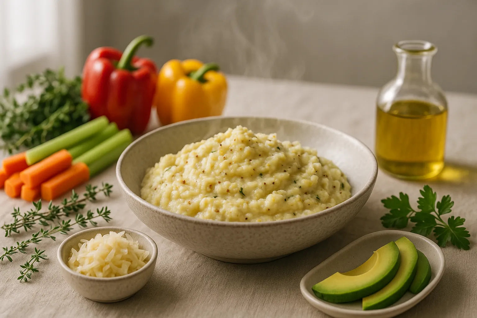 Potato cauliflower mash with mustard