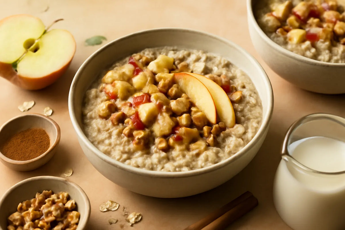 Präbiotische Frühstücksbowl mit Chicorée, Apfel und Hafer