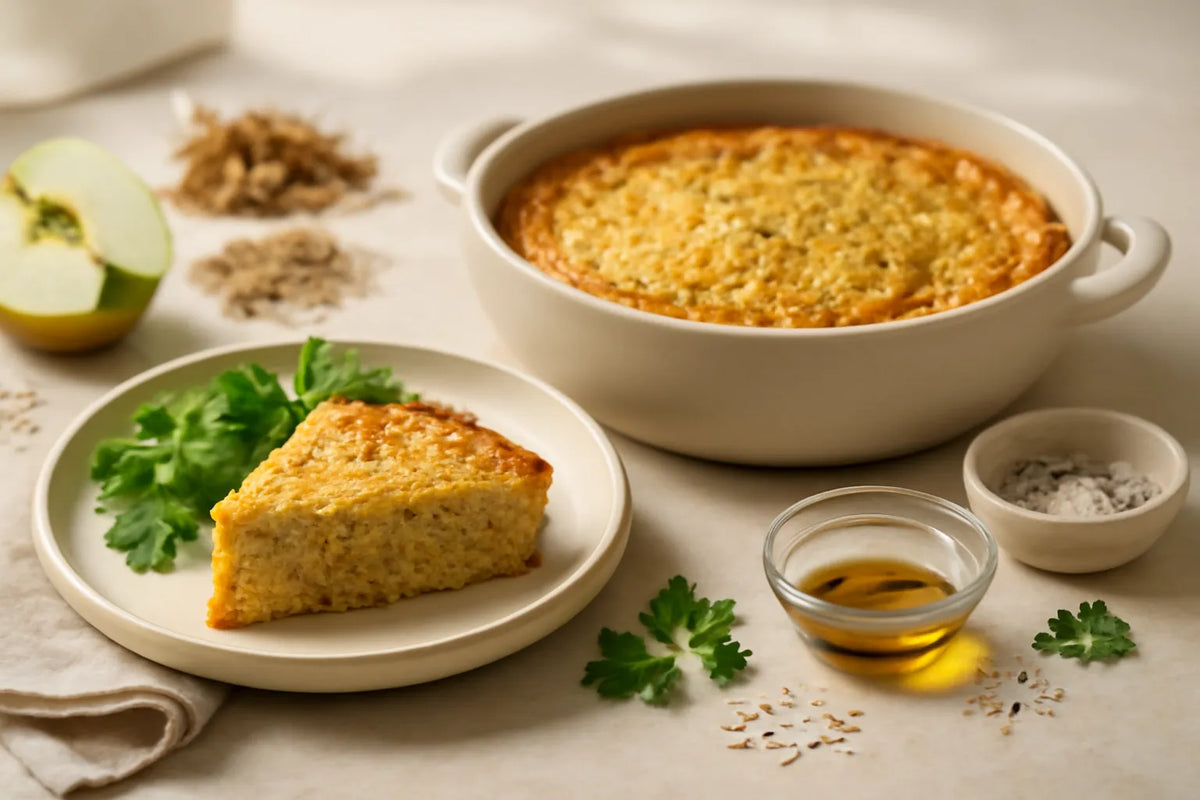 Präbiotische Frittata mit Chicorée, Apfel und Hafer