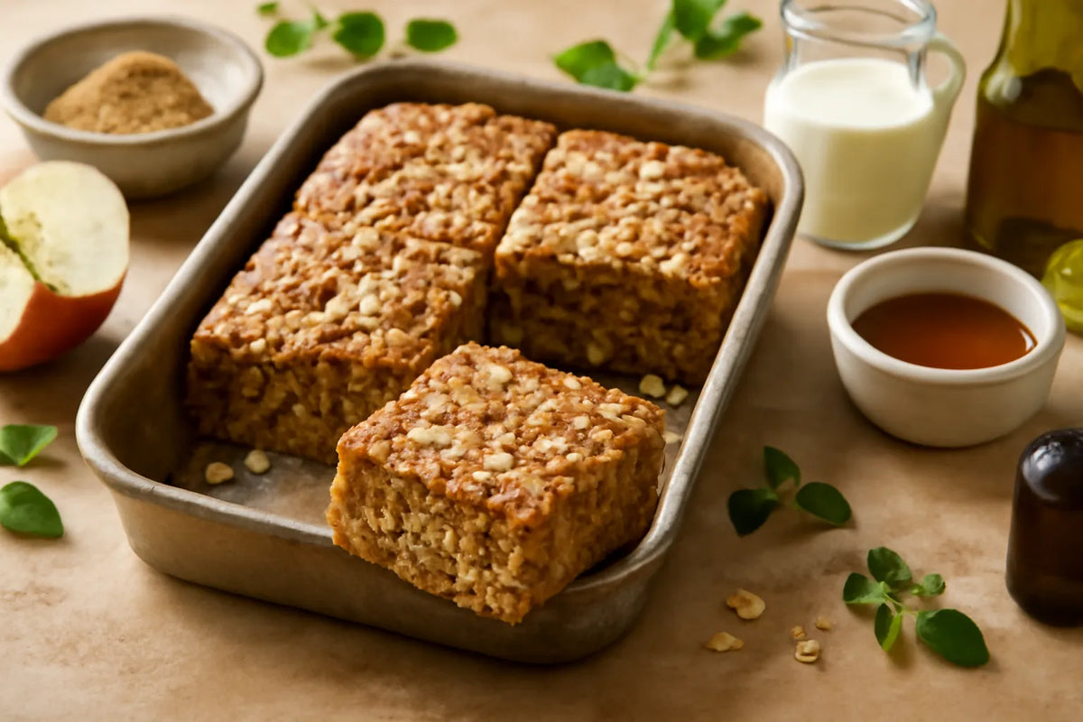 Gâteau à l’avoine, à la pomme et à la chicorée prébiotique