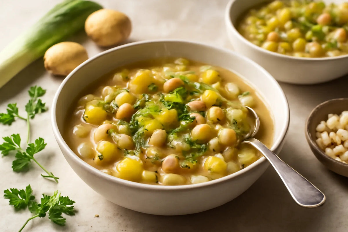 Prebiotic Leek Potato Bean Breakfast Bowl