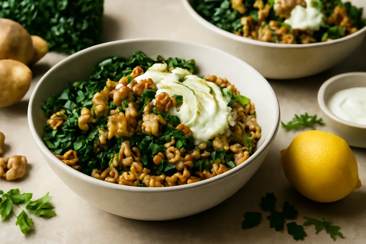 Bowl petit-déjeuner prébiotique au topinambour et au farro