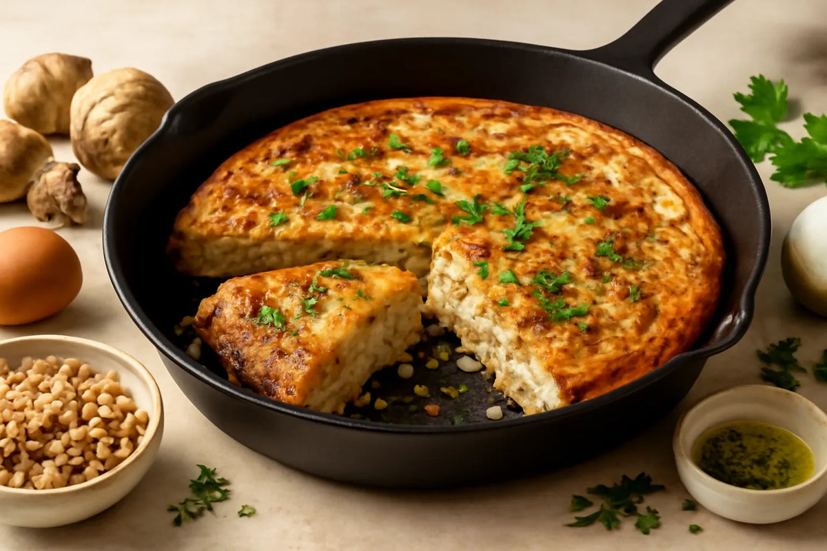 Prebiotic Sunchoke Farro Frittata