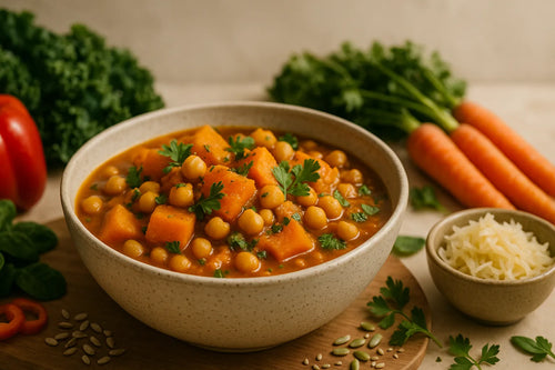 Pumpkin stew with chickpeas