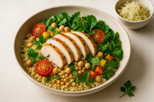 Quick couscous with chicken