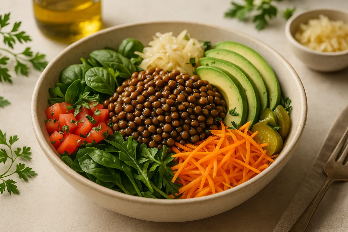 Quick lentil bowl