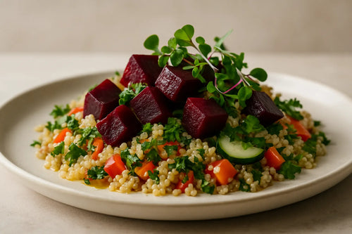 Quinoa salad with beetroot
