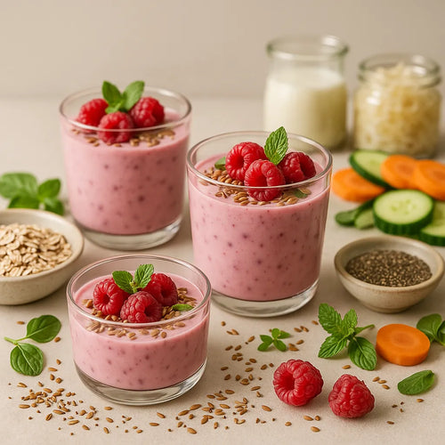 Raspberry Flax Yogurt Cups