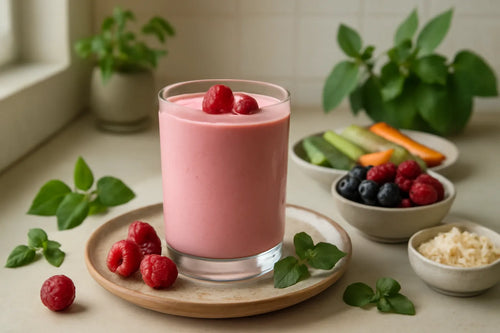 Raspberry quark smoothie