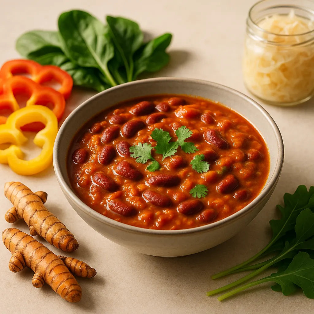 Curry de tomate con frijoles rojos