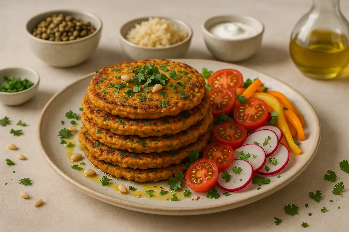 Red Lentil Vegetable Pancakes